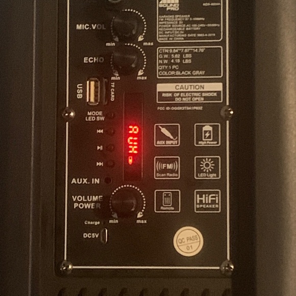 Naxa karaoke bluetooth party speaker combo w mic and remote - Picture 13 of 14